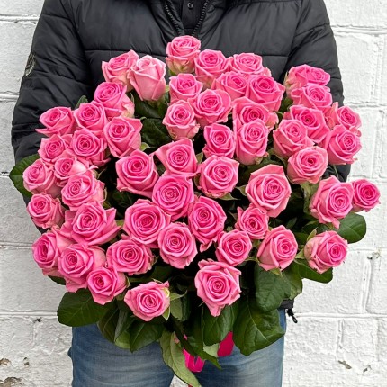 Букет из розовых роз "Розовая романтика" - купить с доставкой в Уральске